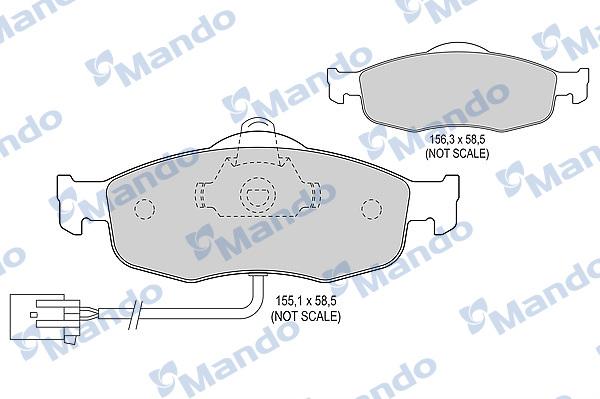 Mando MBF015099 - Тормозные колодки, дисковые, комплект autospares.lv
