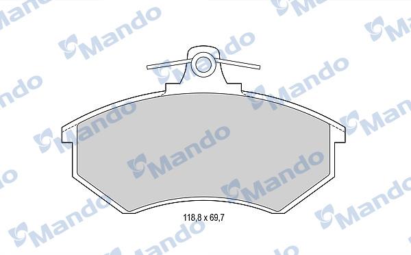 Mando MBF015092 - Тормозные колодки, дисковые, комплект autospares.lv