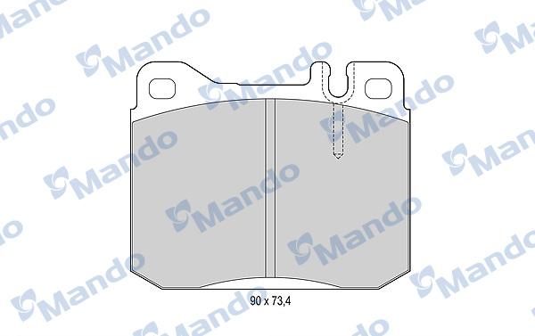 Mando MBF015056 - Тормозные колодки, дисковые, комплект autospares.lv