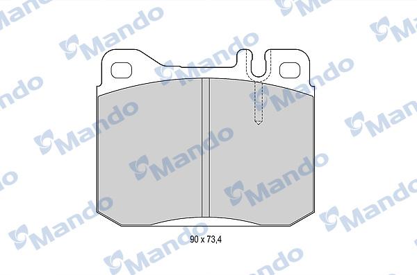 Mando MBF015058 - Тормозные колодки, дисковые, комплект autospares.lv