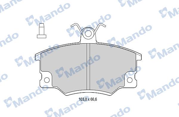 Mando MBF015064 - Тормозные колодки, дисковые, комплект autospares.lv