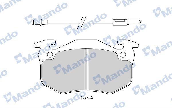 Mando MBF015065 - Тормозные колодки, дисковые, комплект autospares.lv