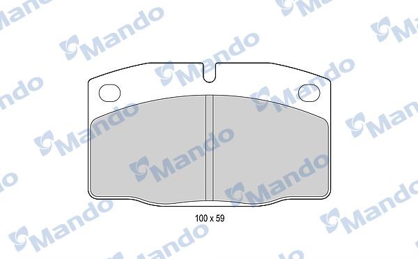 Mando MBF015067 - Тормозные колодки, дисковые, комплект autospares.lv