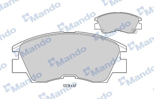 Mando MBF015006 - Тормозные колодки, дисковые, комплект autospares.lv