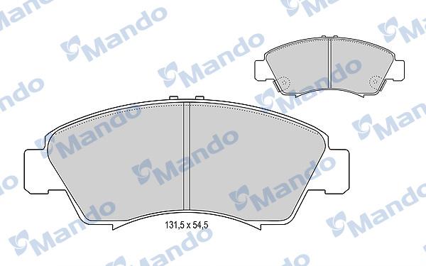 Mando MBF015000 - Тормозные колодки, дисковые, комплект autospares.lv