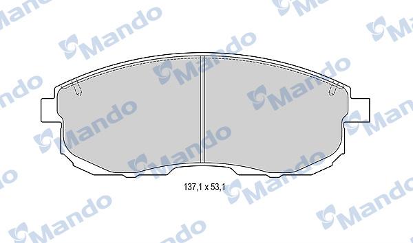 Mando MBF015001 - Тормозные колодки, дисковые, комплект autospares.lv