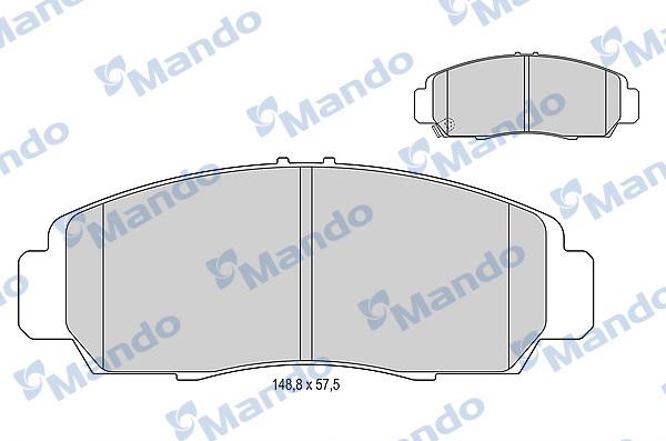 Mando MBF015003 - Тормозные колодки, дисковые, комплект autospares.lv