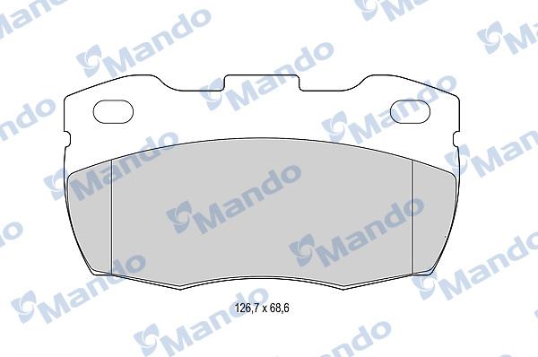 Mando MBF015007 - Тормозные колодки, дисковые, комплект autospares.lv