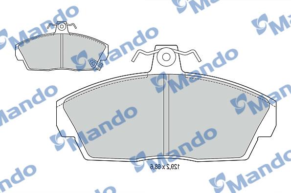 Mando MBF015019 - Тормозные колодки, дисковые, комплект autospares.lv