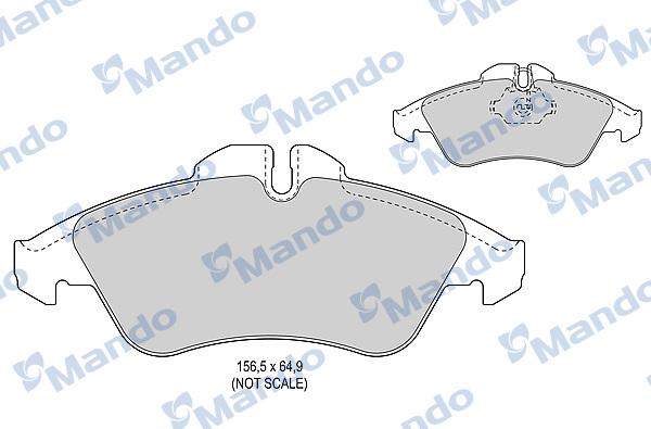 Mando MBF015014 - Тормозные колодки, дисковые, комплект autospares.lv