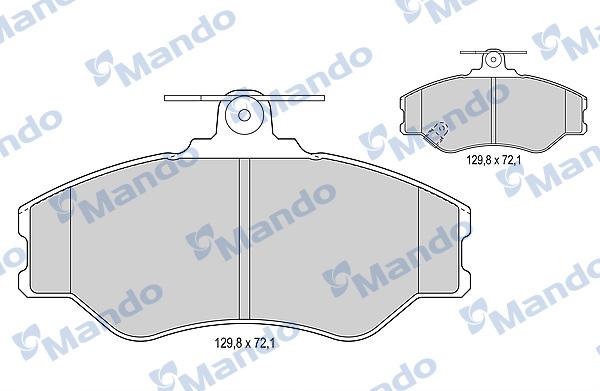 Mando MBF015015 - Тормозные колодки, дисковые, комплект autospares.lv