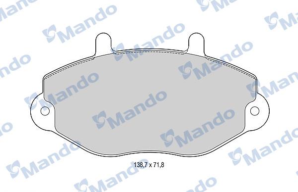 Mando MBF015010 - Тормозные колодки, дисковые, комплект autospares.lv