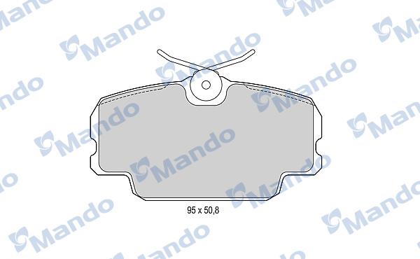 Mando MBF015084 - Тормозные колодки, дисковые, комплект autospares.lv