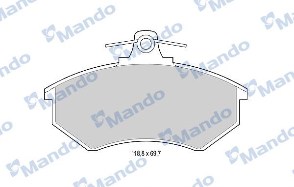 Mando MBF015088 - Тормозные колодки, дисковые, комплект autospares.lv