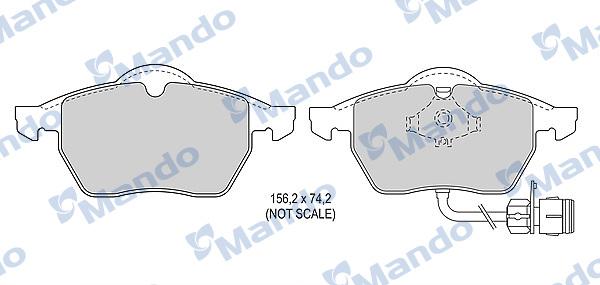 Mando MBF015087 - Тормозные колодки, дисковые, комплект autospares.lv