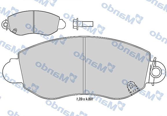 Mando MBF015024 - Тормозные колодки, дисковые, комплект autospares.lv