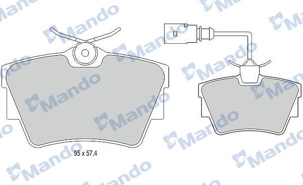 Mando MBF015023 - Тормозные колодки, дисковые, комплект autospares.lv