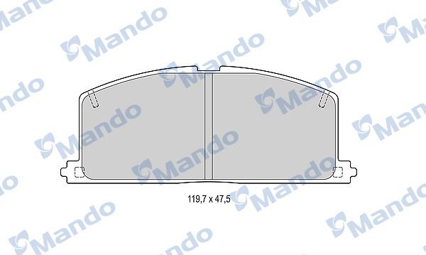 Mando MBF015070 - Тормозные колодки, дисковые, комплект autospares.lv