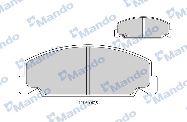 Mando MBF015077 - Тормозные колодки, дисковые, комплект autospares.lv