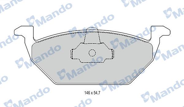 Mando MBF015144 - Тормозные колодки, дисковые, комплект autospares.lv