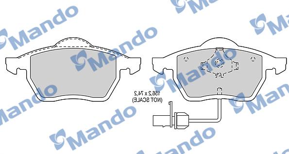 Mando MBF015143 - Тормозные колодки, дисковые, комплект autospares.lv