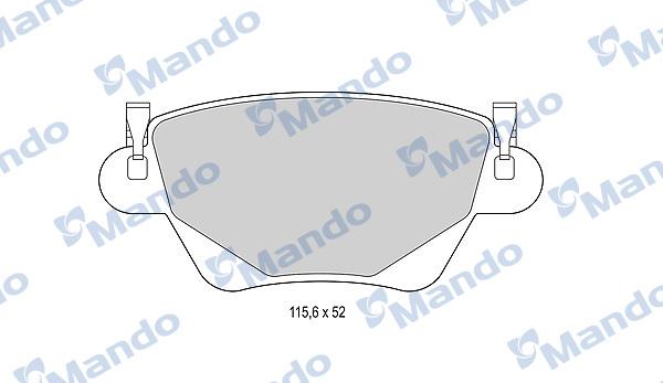 Mando MBF015152 - Тормозные колодки, дисковые, комплект autospares.lv