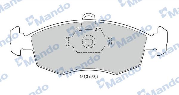 Mando MBF015166 - Тормозные колодки, дисковые, комплект autospares.lv