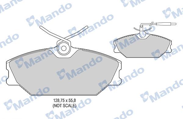 Mando MBF015101 - Тормозные колодки, дисковые, комплект autospares.lv