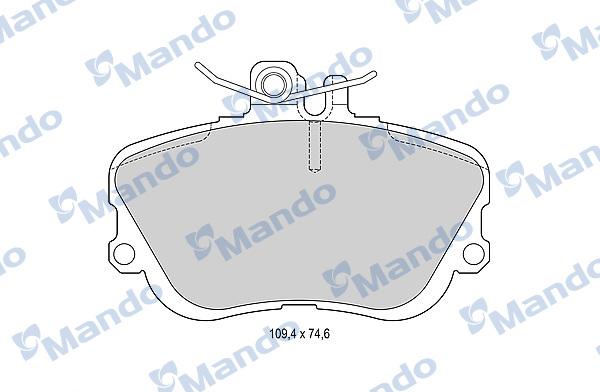 Mando MBF015107 - Тормозные колодки, дисковые, комплект autospares.lv