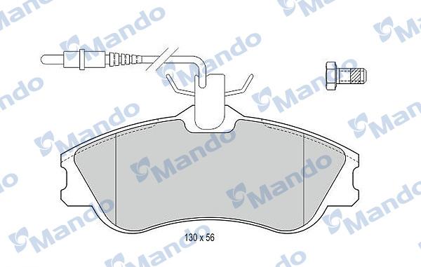 Mando MBF015118 - Тормозные колодки, дисковые, комплект autospares.lv