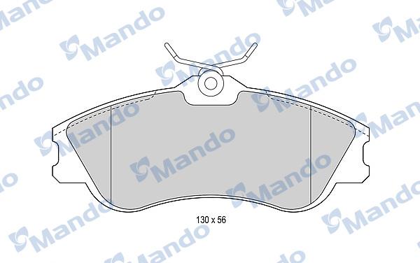 Mando MBF015188 - Тормозные колодки, дисковые, комплект autospares.lv