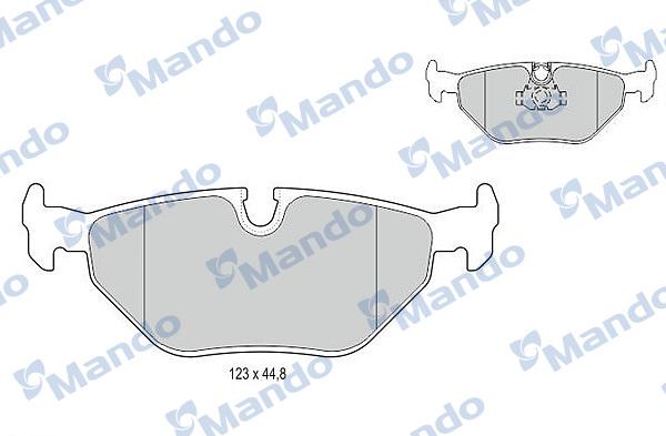 Mando MBF015120 - Тормозные колодки, дисковые, комплект autospares.lv