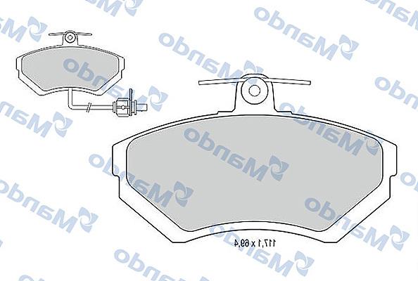 Mando MBF015123 - Тормозные колодки, дисковые, комплект autospares.lv