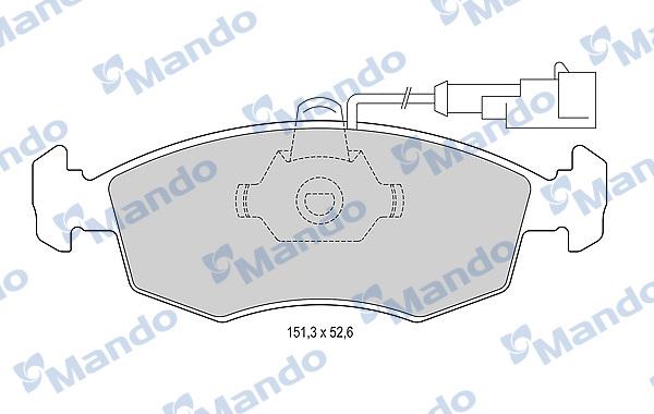 Mando MBF015177 - Тормозные колодки, дисковые, комплект autospares.lv