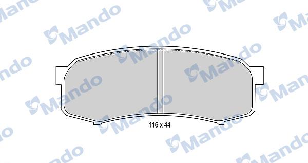 Mando MBF015845 - Тормозные колодки, дисковые, комплект autospares.lv