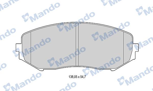 Mando MBF015841 - Тормозные колодки, дисковые, комплект autospares.lv