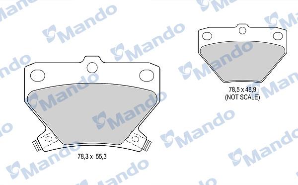 Mando MBF015850 - Тормозные колодки, дисковые, комплект autospares.lv