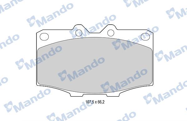 Mando MBF015852 - Тормозные колодки, дисковые, комплект autospares.lv