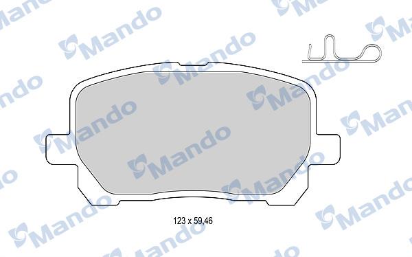 Mando MBF015865 - Тормозные колодки, дисковые, комплект autospares.lv