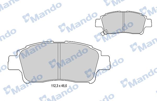 Mando MBF015860 - Тормозные колодки, дисковые, комплект autospares.lv