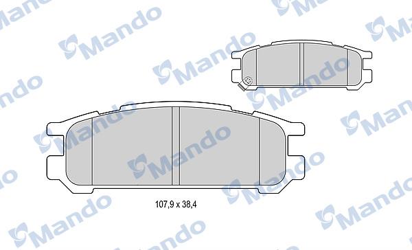 Mando MBF015815 - Тормозные колодки, дисковые, комплект autospares.lv