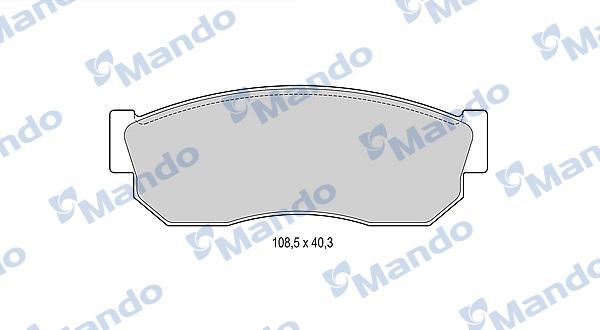 Mando MBF015816 - Тормозные колодки, дисковые, комплект autospares.lv