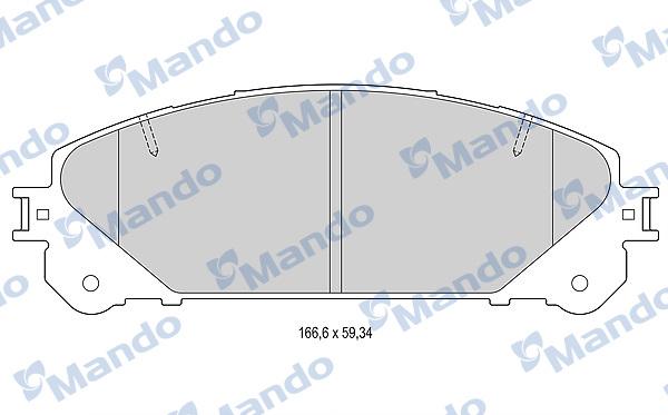 Mando MBF015886 - Тормозные колодки, дисковые, комплект autospares.lv