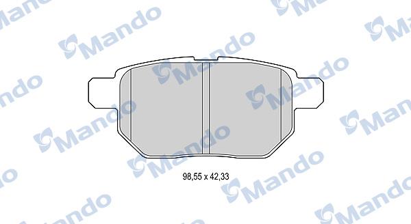 Mando MBF015880 - Тормозные колодки, дисковые, комплект autospares.lv