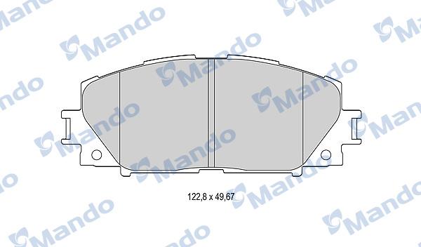 Mando MBF015881 - Тормозные колодки, дисковые, комплект autospares.lv