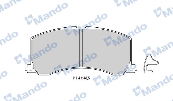 Mando MBF015834 - Тормозные колодки, дисковые, комплект autospares.lv