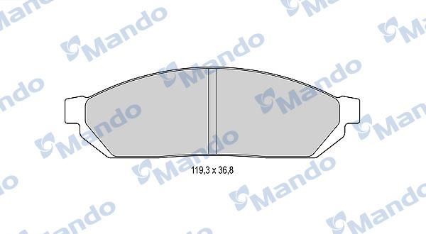 Mando MBF015830 - Тормозные колодки, дисковые, комплект autospares.lv