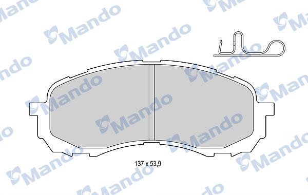 Mando MBF015828 - Тормозные колодки, дисковые, комплект autospares.lv