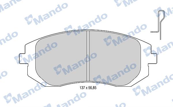 Mando MBF015823 - Тормозные колодки, дисковые, комплект autospares.lv