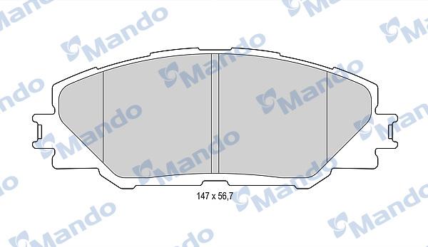 Mando MBF015875 - Тормозные колодки, дисковые, комплект autospares.lv